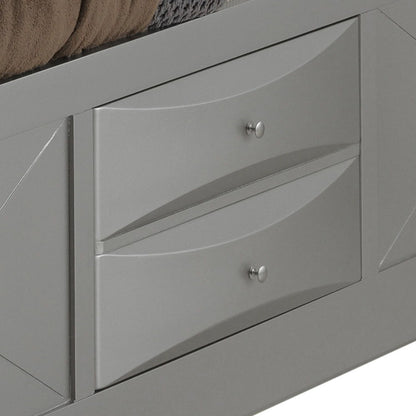 Modern Design Storage Bed With Bookcase Headboard
