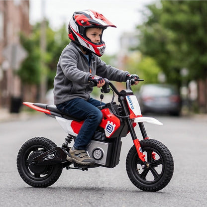 24V Electric Motocross Ride-On Motorcycle for Kids Ages 5-12