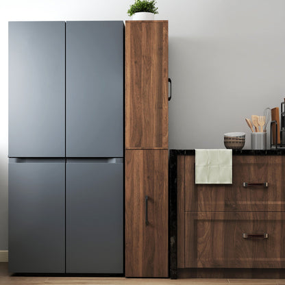 70.87" High Display Storage Cabinet with Multi-Tier Shelves and Glass Doors