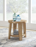 Kristiland - Round End Table - Light Brown