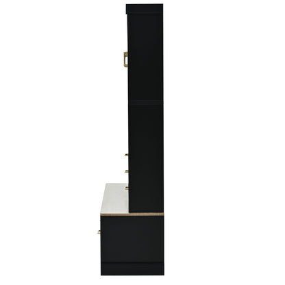 Entryway Hall Tree With Bench And Storage, 5 In 1 Coat Rack