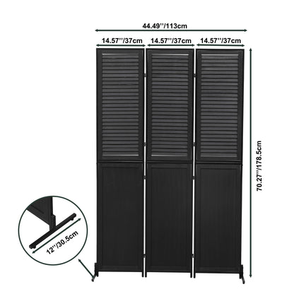 Rustic 3 Panel Room Dividers And Folding Privacy Screen