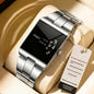 Square Quartz Waterproof Steel-band Luxury Mens Wristwatch