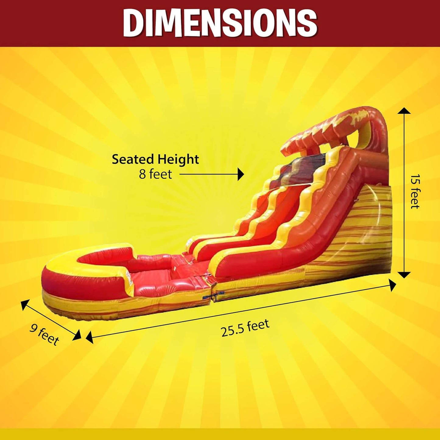 Large Fire Marble Inflatable Water Slide With Pool And Blower (SAK34567)