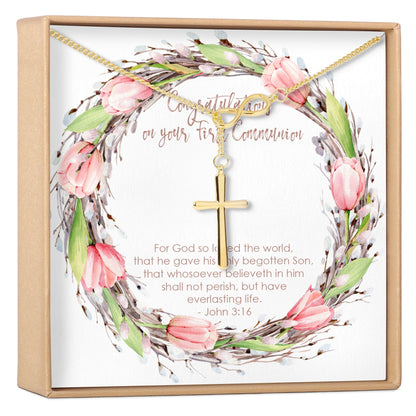 First Communion Cross Necklace