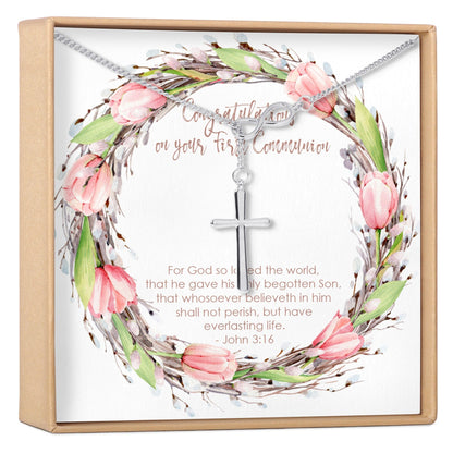 First Communion Cross Necklace