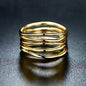 Five Layer Stack Ring in 18K Gold Plating - Assorted Sizes