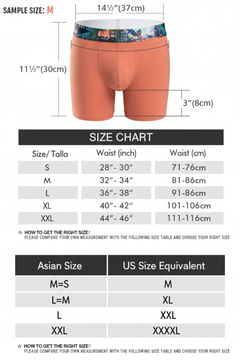 RED Cotton  SPACE ALIENS | Men's Cotton Stretch Cartoon Print Breathable Underwear