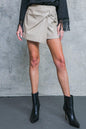 A STEP AHEAD FAUX LEATHER SKORT
