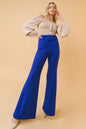 COUNTDOWN THE HOURS WOVEN FLARED PANTS