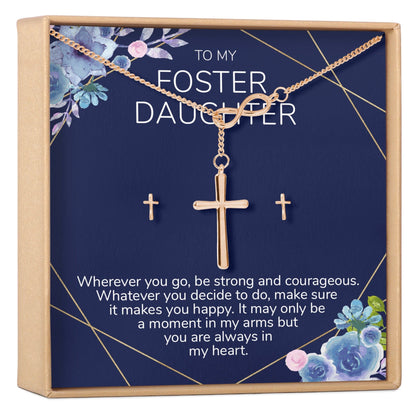 Foster Daughter Cross Earring and Necklace  Jewelry Set