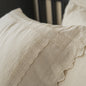 French Linen Cotton Embroidered Floral Pillowcases