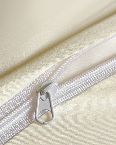 French Pleated Ruffle Bedding Set / Cream