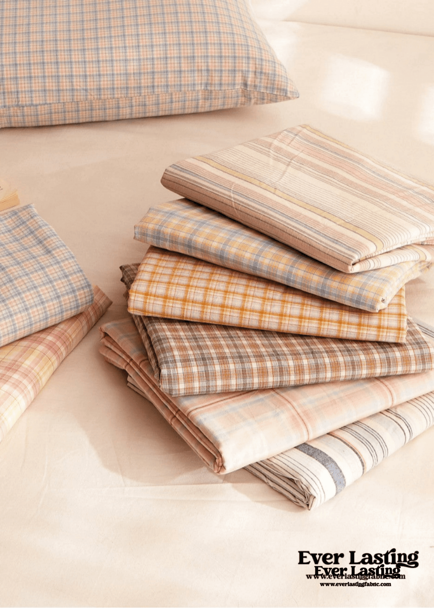 Fresh Plaid Washed Cotton Duvet Cover