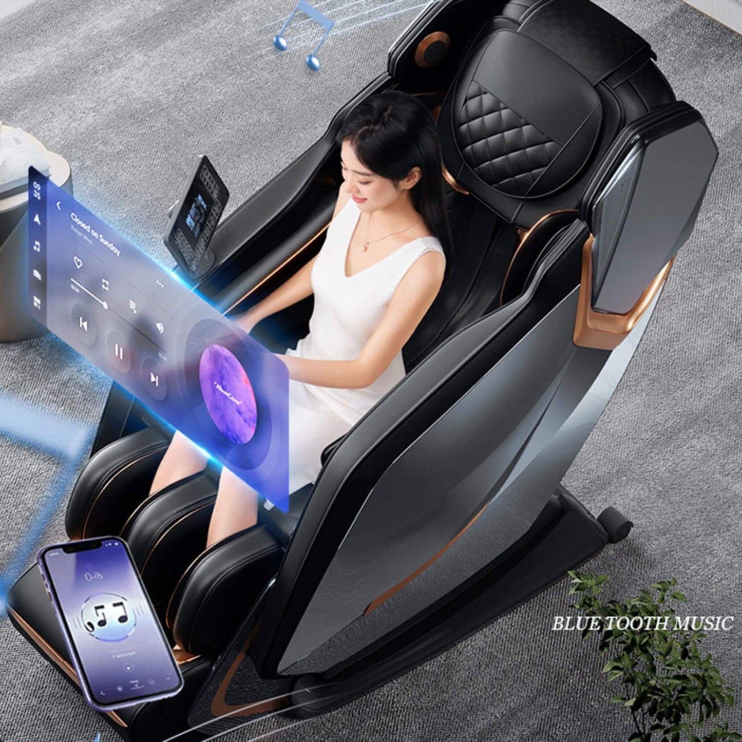 Airvana Nova Full-Body Zero-Gravity Shiatsu Massage Chair With Heat And Voice Control (SAK49206)
