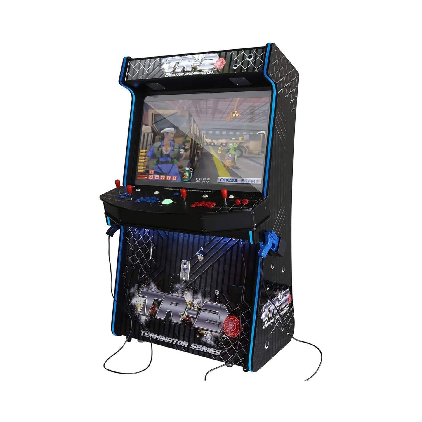 Full-Size Commercial Arcade Machine With Lightguns And Stools (SAK35690)