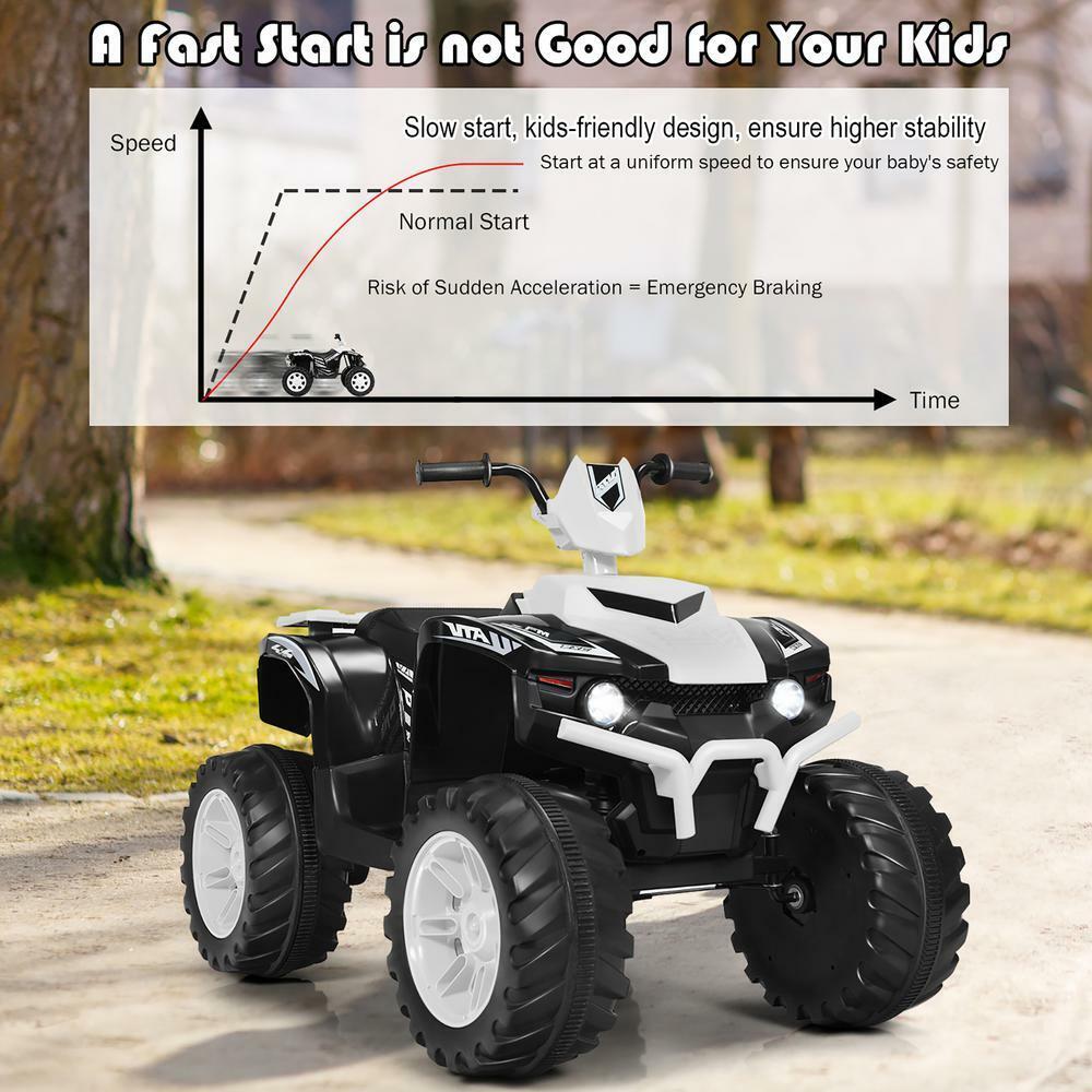 Fun and Interactive 13.6 Inch Ride-On Car for Kids Ages 3-7 with LED Lights, Music, and Adjustable Speed Settings