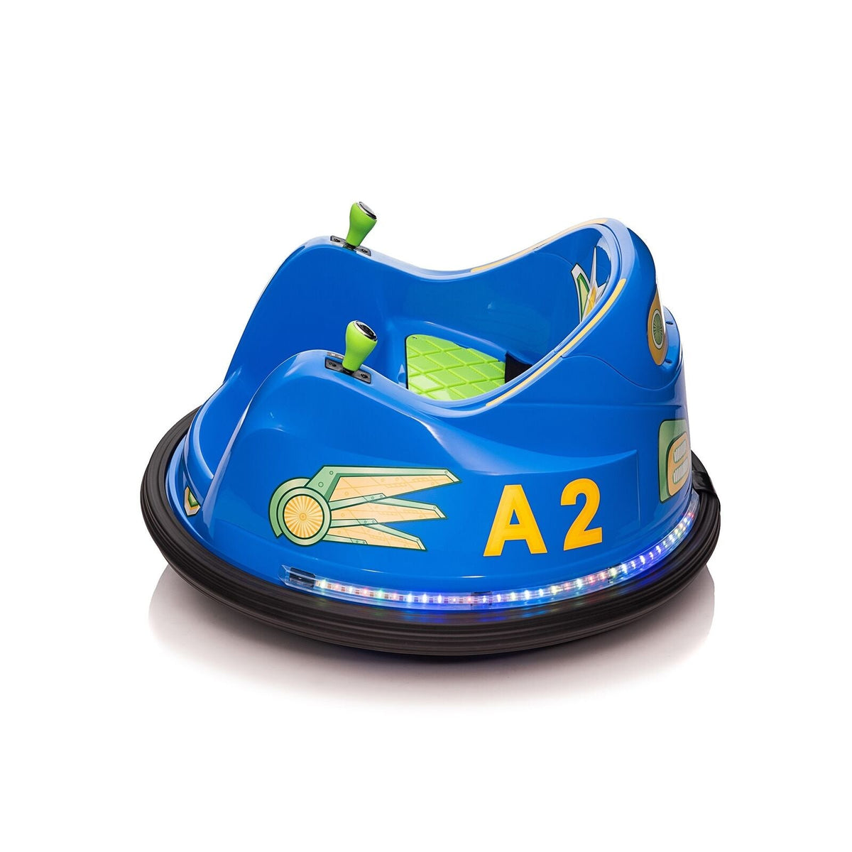 Fun and Safe 6V Kids Bumper Car Ride On Toy with Roller Caster Design