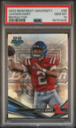 Graded 2022 Topps Bowman Best University Jaxson Dart #96 Refractor Rookie RC Football Card PSA 10 Gem Mint