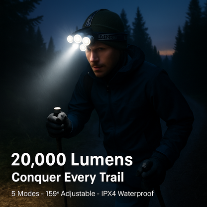Rechargeable Headlamp for Camping Adventures