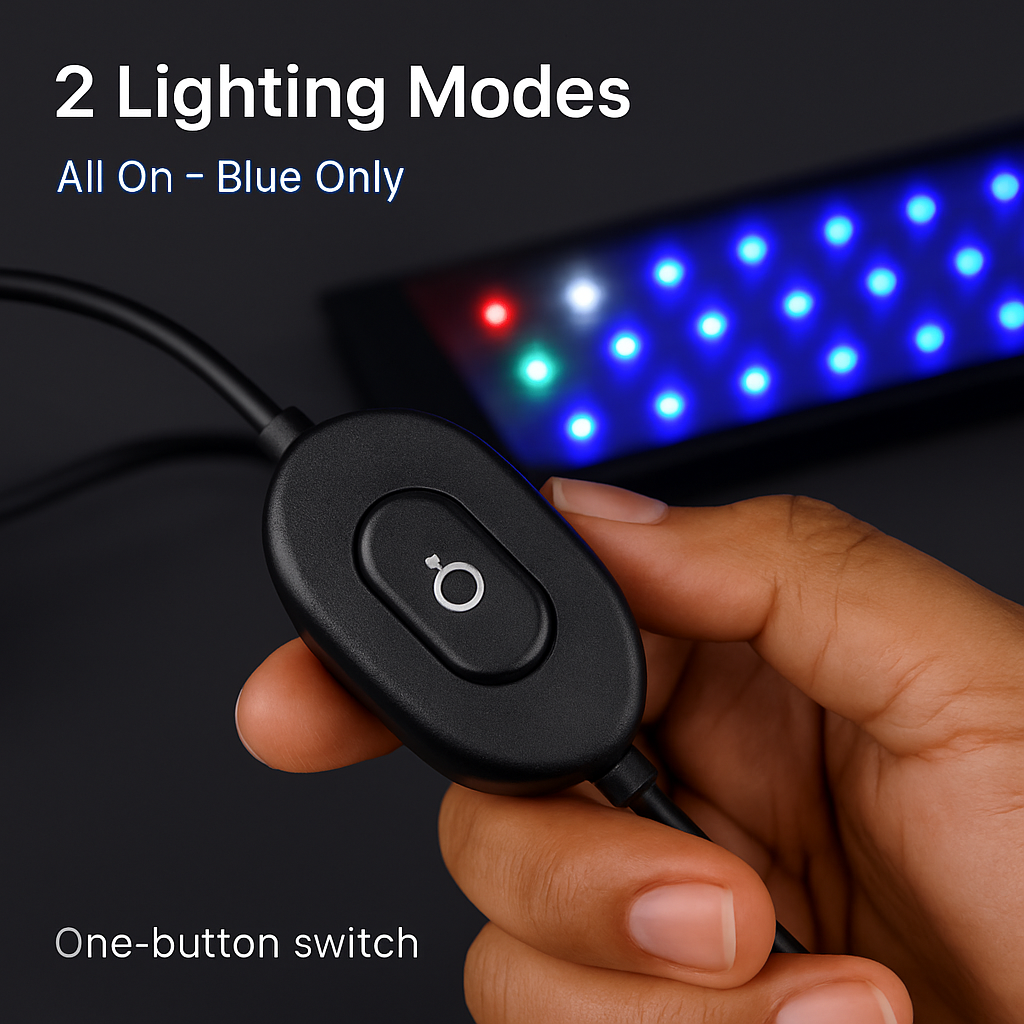 Aquarium LED Light with Extendable Brackets