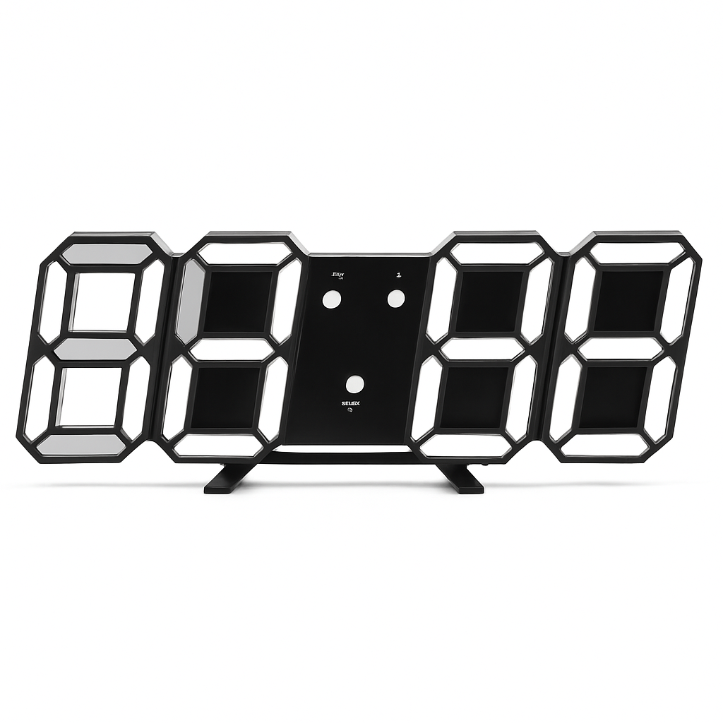 3D LED Digital Wall Clock for Home and Office Use
