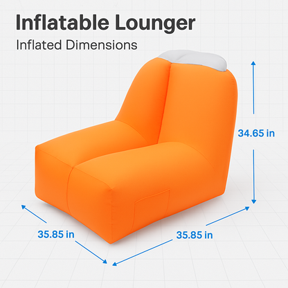 Inflatable Lounger Air Sofa Chair Couch w/ Portable Organizing Bag Waterproof Anti-Leaking for Backyard Lakeside Beach Traveling Camping Picnics