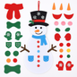 Felt Christmas Snowman Set for DIY Decor - 54 Pcs