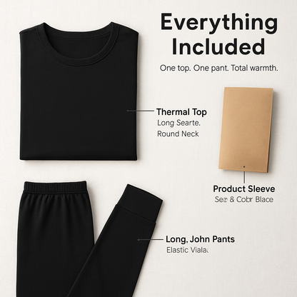 Thermal Underwear Set for Men - Long Johns Top & Bottom