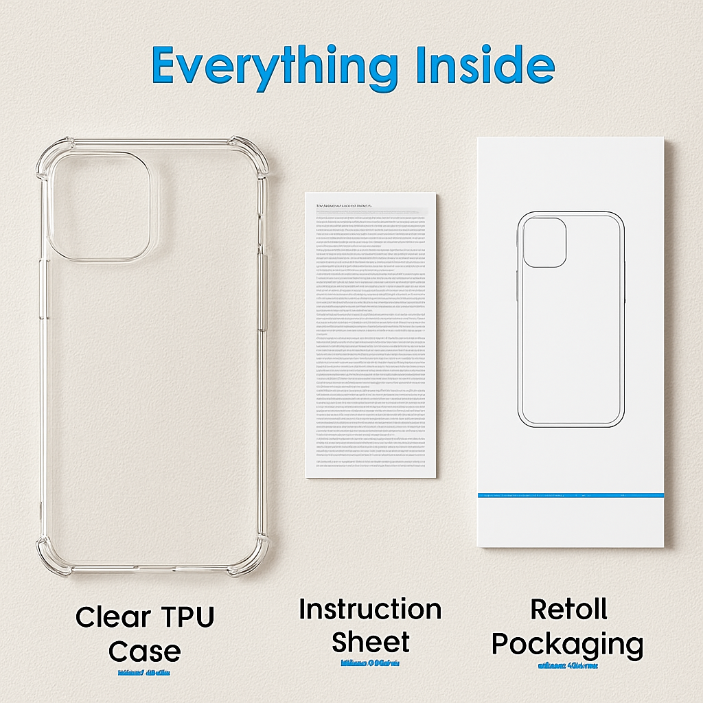 Shockproof Clear Phone Case for iPhone - Protective & Clear