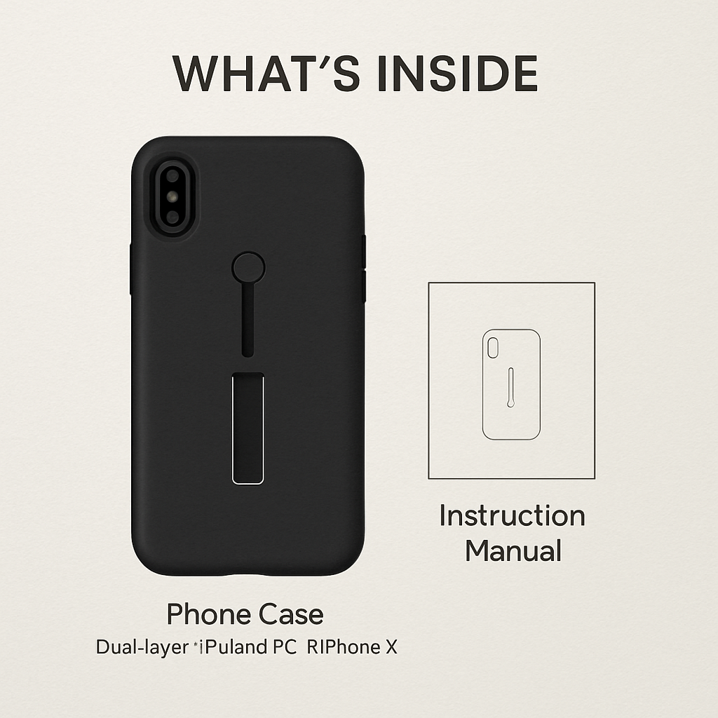 Finger Strap iPhone X Case with Kickstand