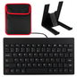 80-Key Mini Wired Keyboard with Tablet Stand