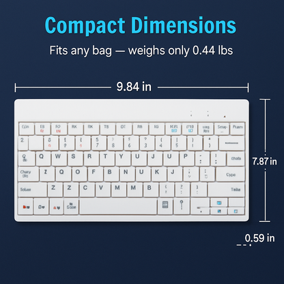 80-Key Mini Wired Keyboard with Tablet Stand