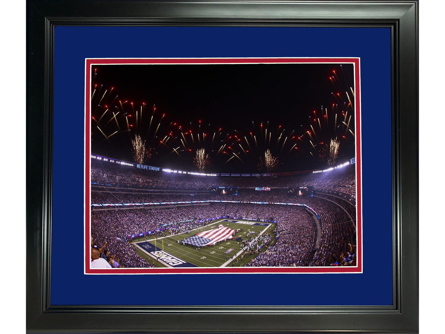 Framed MetLife Stadium New York Giants 11"x14" Football Photo Professionally Matted