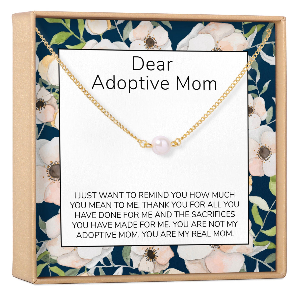 Gift for Adoptive Mom Pearl Necklace