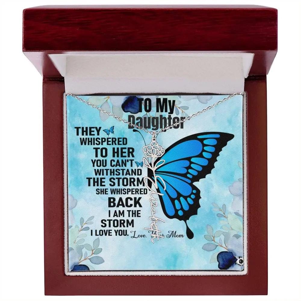 Gift From Mom to Daughter I I Love You - Birth Necklace