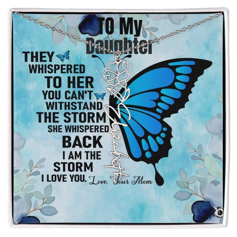 Gift From Mom to Daughter I I Love You - Birth Necklace