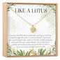 Gifts for Women with Cancer Lotus Necklace