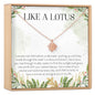 Gifts for Women with Cancer Lotus Necklace