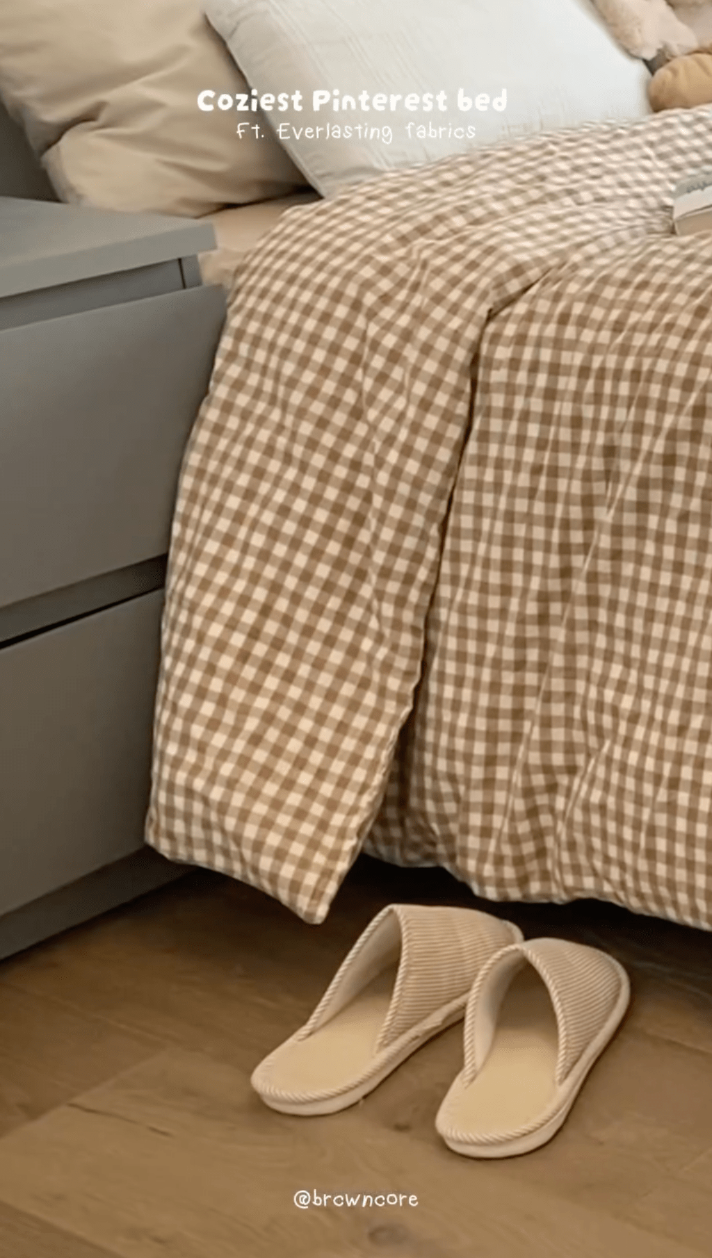 Gingham Bedding Set / Pink