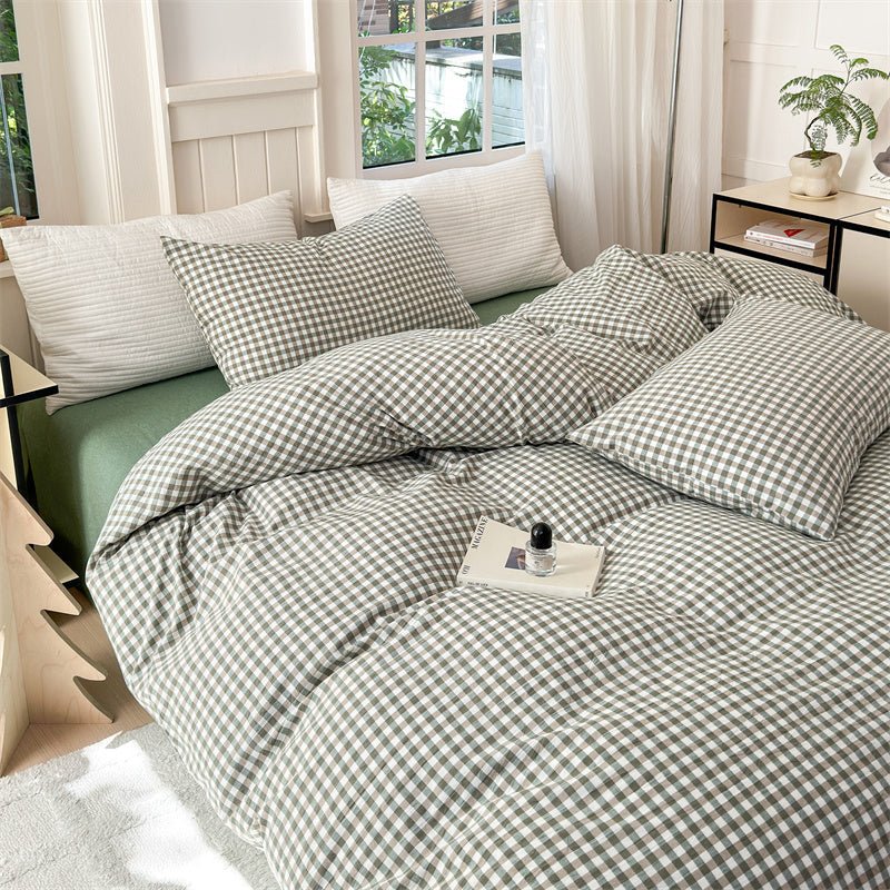 Gingham Bedding Set / Pink