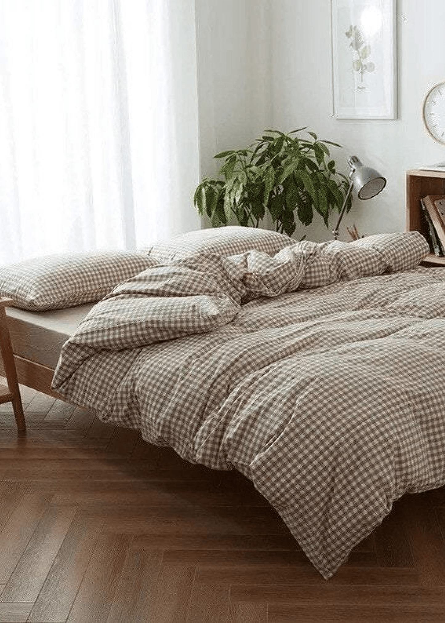 Gingham Bedding Set / Red
