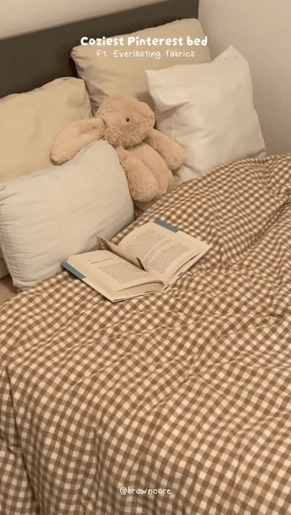 Gingham Bedding Set / Red