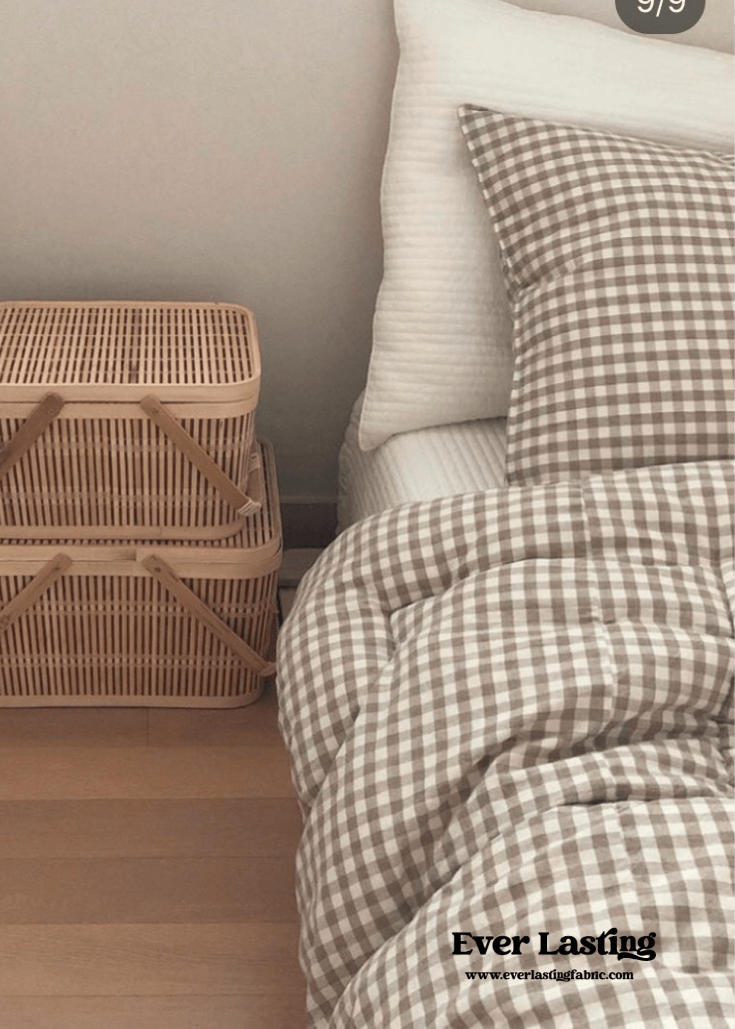 Gingham Bedding Set / Red