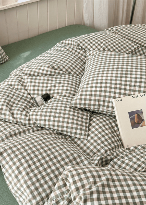 Gingham Bedding Set / Red