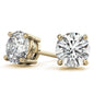 AGI Certified 6 CTW Lab Grown Diamond Stud Earrings in 14K White or Yellow Gold – G VS Round Cut