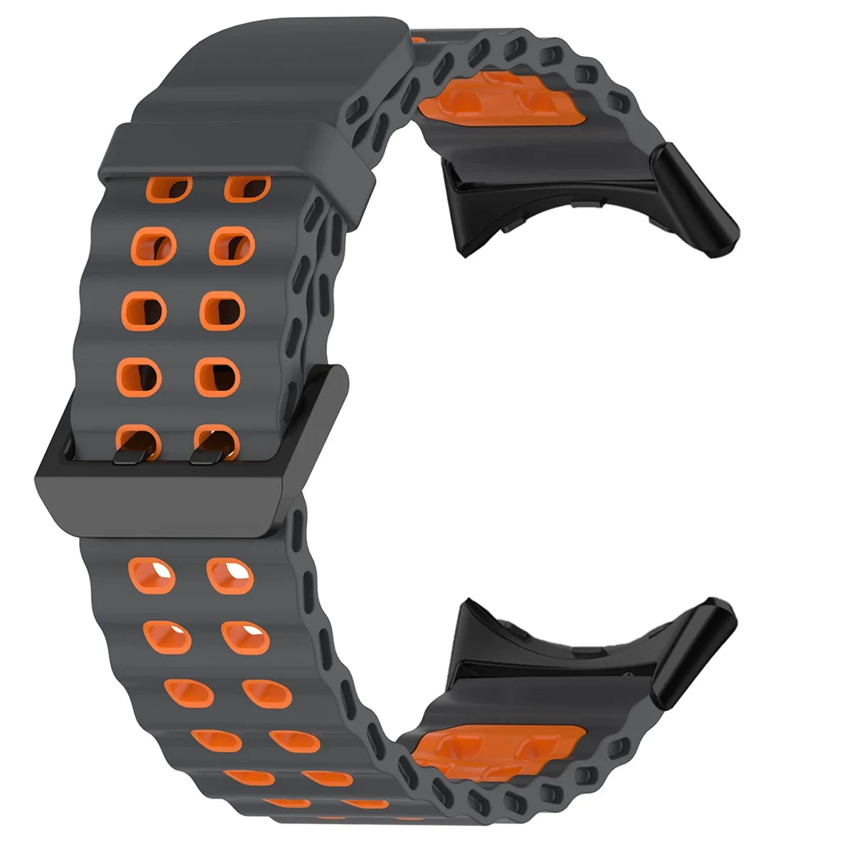 Google Pixel Watch 5, 4 & 3 45mm Double-Row Vented Silicone Band