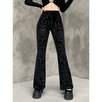 Gothic Chic Flared Pants