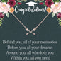 Graduation Double Intersecting Arrows Necklace