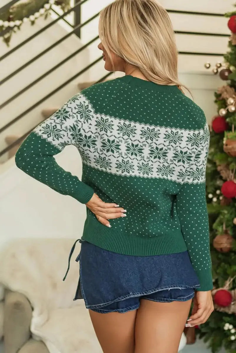 Sweaters Trendsi Graphic Sweater Women's Casual Long Sleeve Round Neck Stylish Top